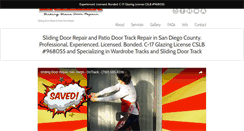 Desktop Screenshot of ontrackslidingdoorrepair.com